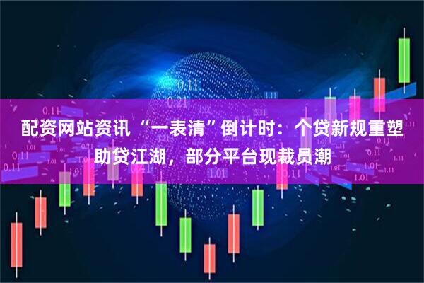 配资网站资讯 “一表清”倒计时：个贷新规重塑助贷江湖，部分平台现裁员潮